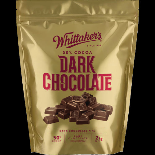 Whittaker's Dark Chocolate 50% Cocoa Dark Chocolate Pips 2kg