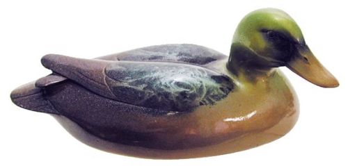 Elegant 18cm brown and blue decorative duck ornament, perfect for enhancing any home decor with whimsical charm.