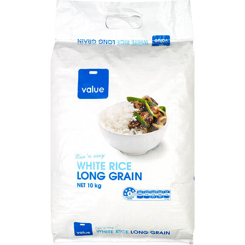 Value White Long Grain Rice 10kg