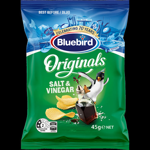 Bluebird Originals Salt & Vinegar Potato Chips 45g