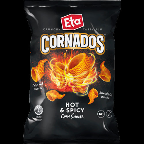 Eta Cornados Hot & Spicy Corn Snacks 100g