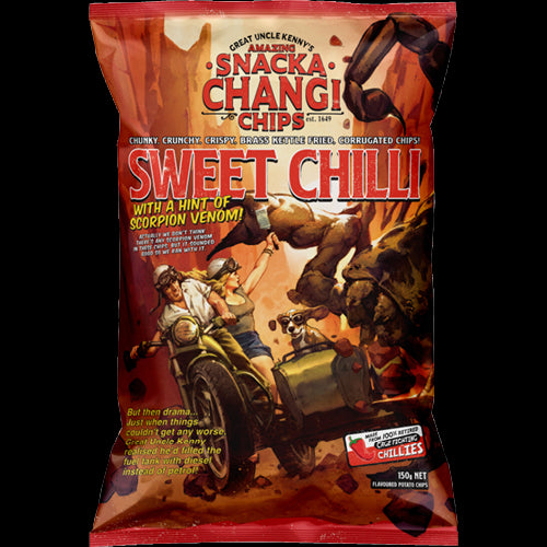 Snacka Changi Chips Kettle Fried Sweet Chilli Potato Chips 150g
