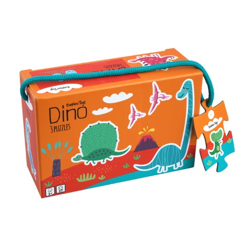 3 Puzzles - Barbo Toys Little Bright Ones Dino
