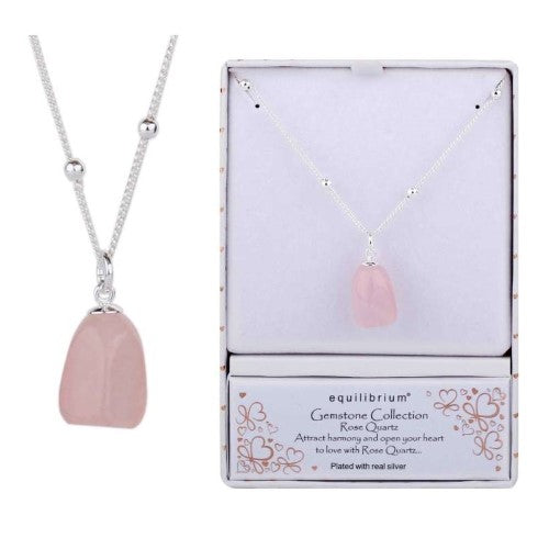Equilibrium Rose Quartz Gemstone Necklace