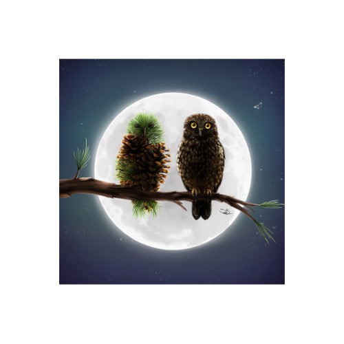 LED canvas featuring a Morepork owl, blends art with light, perfect for New Zealand nature lovers and unique decor.