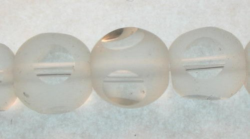 Frosted glass round beads, 8x8mm, 35pcs, ideal for jewelry and crafting, elegant cut design for stunning visuals.