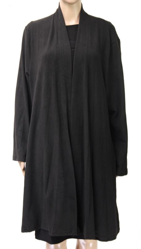 Stylish solid black coat cape for women, featuring draped design, perfect for layering and versatile on any occasion.