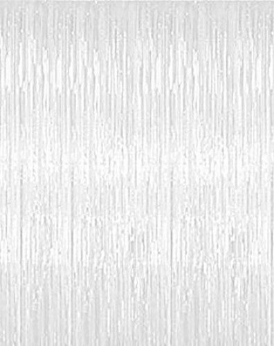 Elegant white foil door curtain measuring 1x3m, perfect for enhancing décor and creating a bright, airy atmosphere.