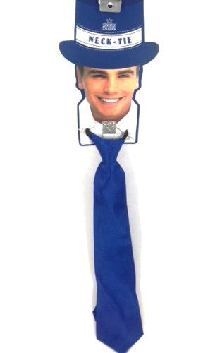 Vibrant blue adjustable party necktie measuring 36 x 10 cm, perfect for festive occasions and stylish outfits.