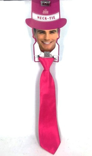 Hot Pink Party Neck Tie, adjustable 36x10cm, perfect for casual or formal celebrations, adds vibrant color to any outfit.