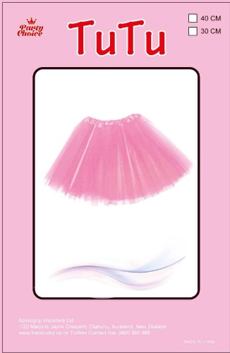 Pink 40cm adult tutu with 3 layers, perfect for costume parties and dance recitals, featuring a comfortable adjustable waistband.