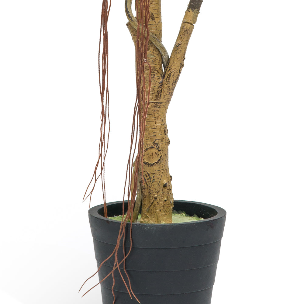 Artificial Mini Ficus Tree, 1.35 meters tall, in a 230mm vase; realistic greenery adds charm without maintenance.