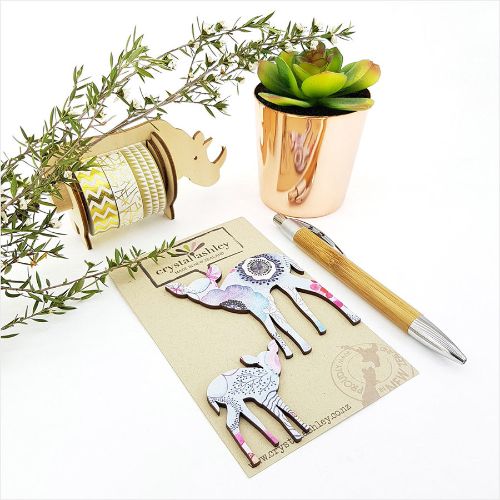 Enchanting Bambi wall art with blue florals, perfect for nurseries and children's rooms; crafted from durable MDF.