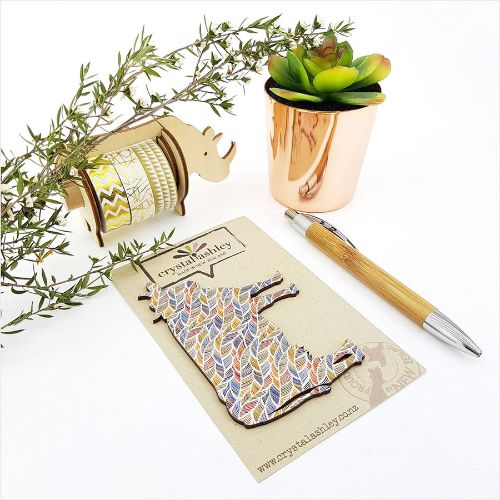 Whimsical cow wall art with feather pattern, crafted from durable MDF, perfect for adding charm to any living space.