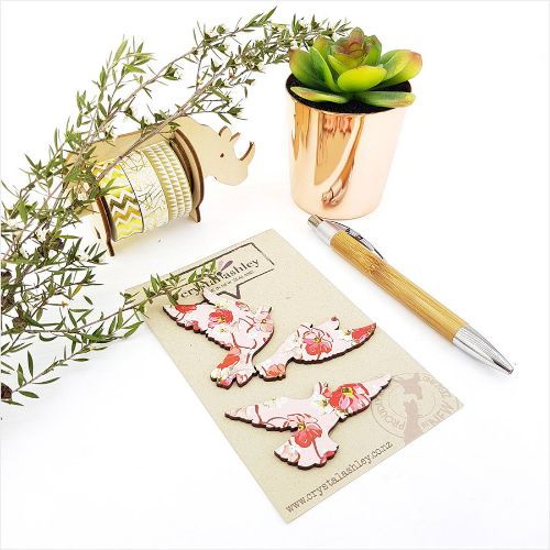 Elegant pink floral wall art featuring dove silhouettes, perfect for adding tranquility to any space.