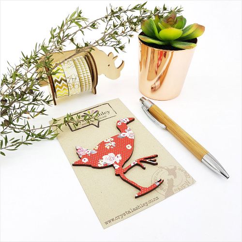 Vibrant wall art featuring a Pukeko bird and red floral patterns, perfect for enhancing modern or classic interiors.