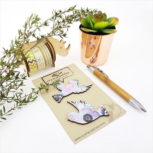 Colorful wall art featuring sparrow motifs and blue floral patterns on durable MDF, perfect for any home decor style.