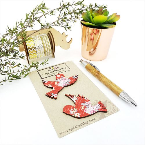 Vibrant wall art featuring sparrows on a rich red floral backdrop, perfect for adding elegance and charm to any room.