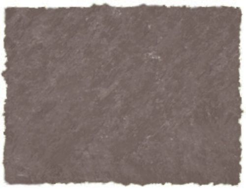 Extra soft square pastel in burnt umber with greyish undertones, ideal for vibrant blending and detailed artwork.