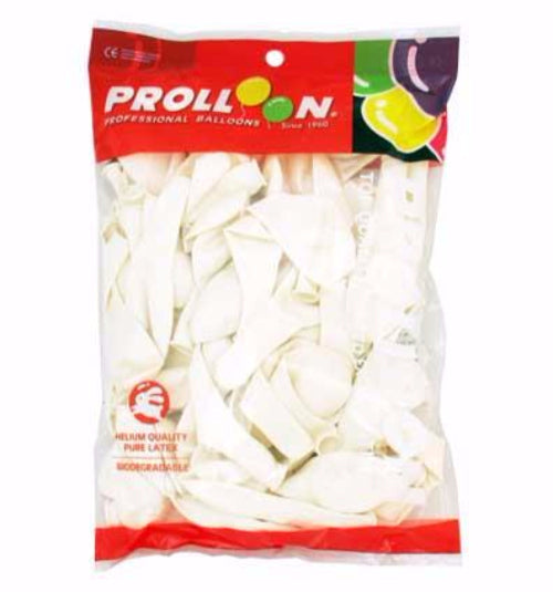 Pack of 100 premium white balloons, 20cm, perfect for durable and versatile decorations for any celebration.
