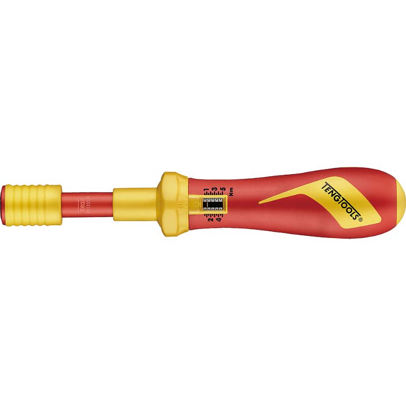 Teng 1000V VDE Torque Screwdriver 1-5Nm, a precise tool for electricians, safe up to 1000V with a comfortable grip.