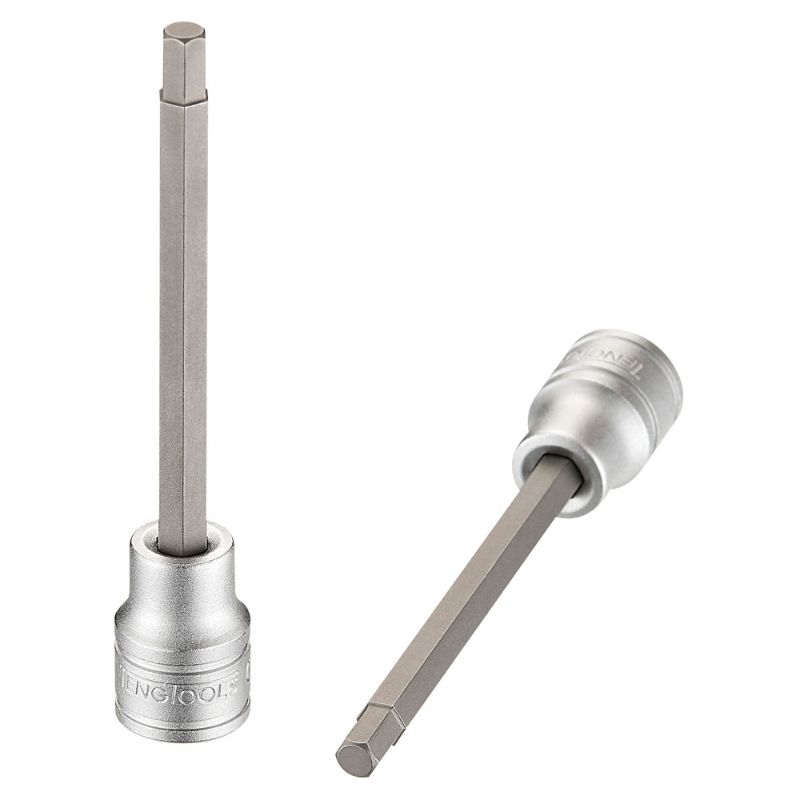 Teng 3/8in drive long hex bit socket, 5.5mm size, ideal for tight spaces and secure fastener fit. Perfect for mechanics and DIY tasks.