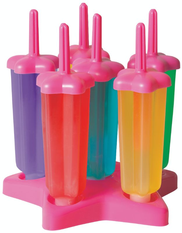Avanti Star Ice Blocks 6pc Set in Pink for fun star-shaped frozen treats with vibrant colors and easy-sipping design.