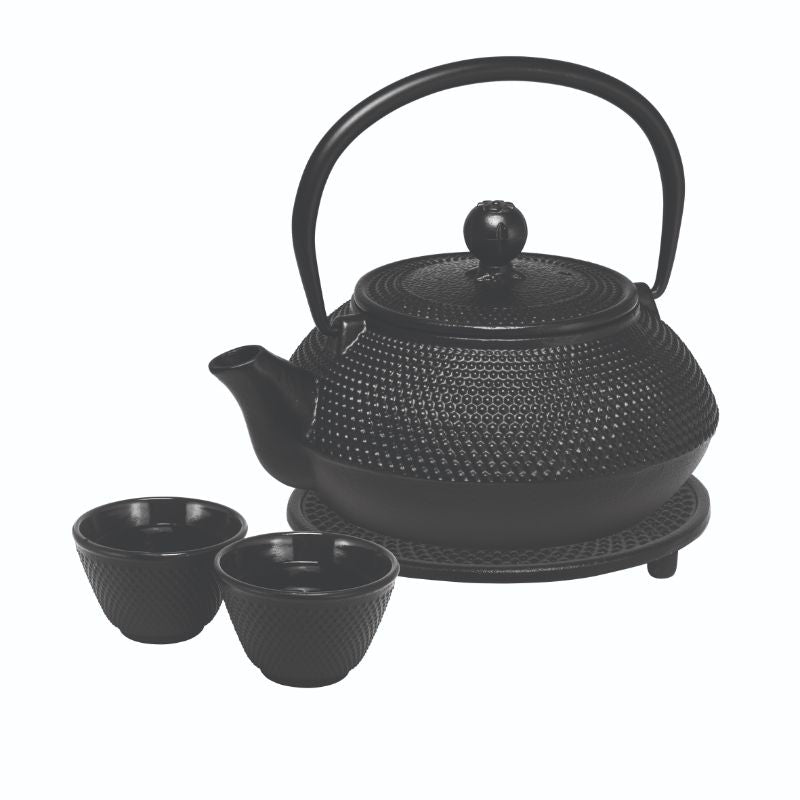 Avanti Hobnail Teapot Set 800ml-Black