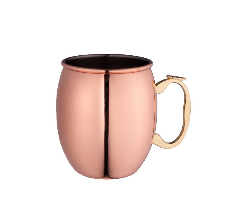 Avanti Moscow Mule mug in copper finish, 600ml capacity, stainless steel, perfect for cocktails and stylish beverage serving.
