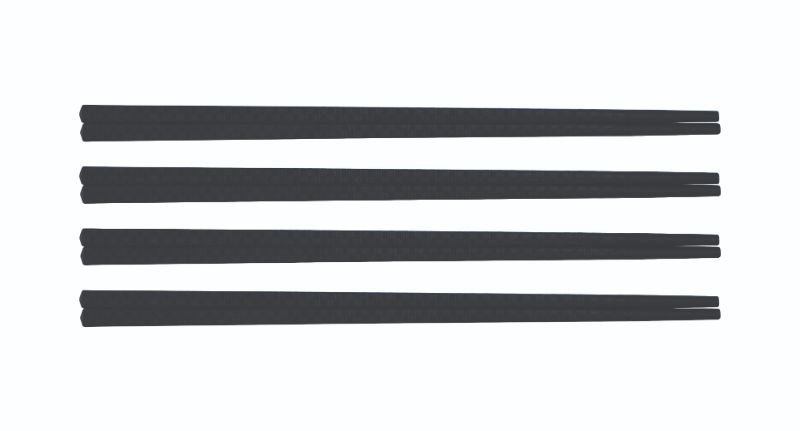 Set of 4 Avanti Traditional Chopsticks, 24cm, made from durable alloy with non-slip tips and heat resistant to 220°C.