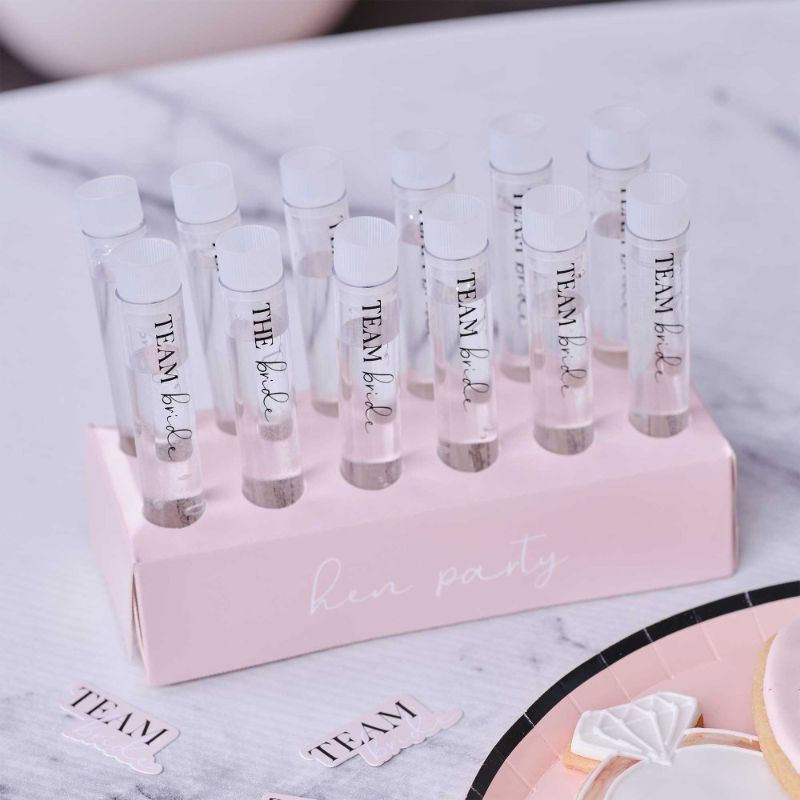 Future Mrs Team Bride Hen Party Shots with Tray - Pack of 12