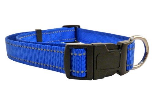 Dog Collar Reflect Thread 25mm x 40-65cm (Blue)