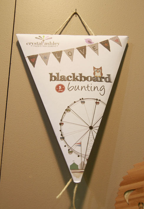 Flexi Chalkboard Bunting wall art in black polypropylene for customizable decor at events or everyday use.