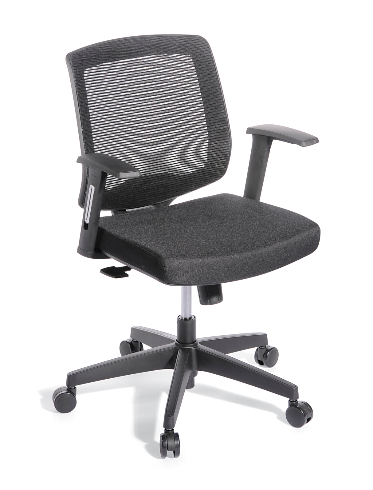 Media Meeting Chair with mid-height backrest, lumbar support, and adjustable features for comfort in meetings and workspaces.