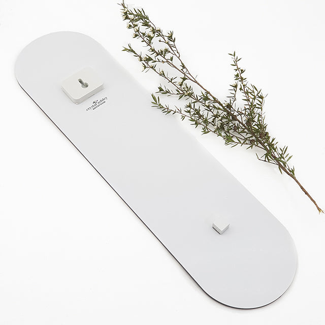 Vibrant fantail sunset skateboard art on durable ACM, perfect for indoor/outdoor decor, size 50cm. Ready to hang.