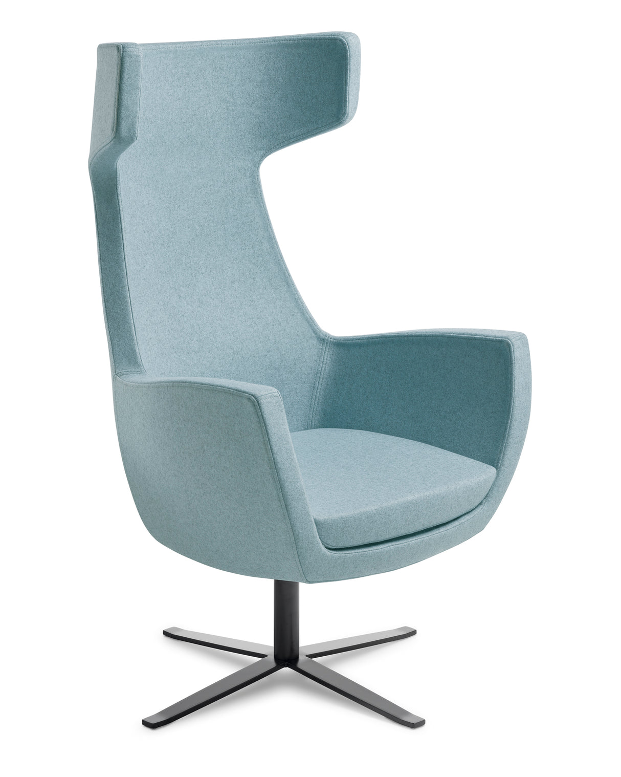 Trento Chair with Black 4-point Base, Blazer Plymouth upholstery, ergonomic design, durable, modern for workspaces.