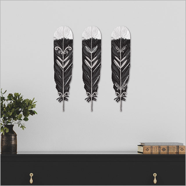 ACM Wall Art featuring three Huia feathers, celebrating Kiwi culture and heritage in a stylish and durable design.