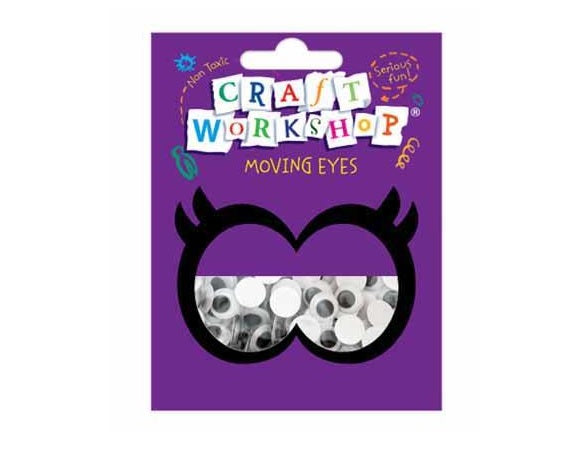 100 pack of 10mm moving googly eyes, ideal for enhancing craft projects and adding fun character to creations.