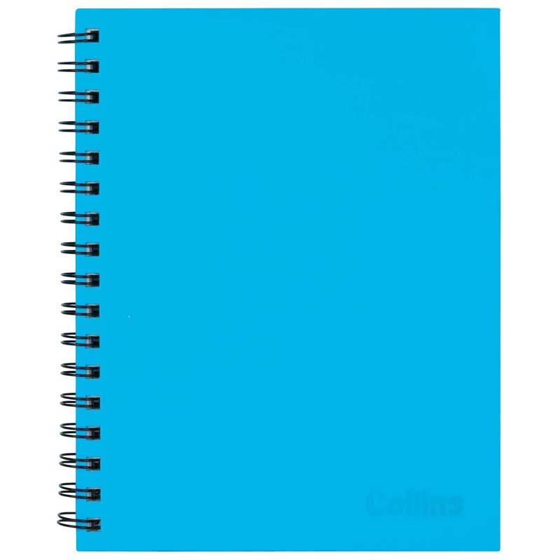 Collins Notebook Wiro 225x175 Ice Blue 100 Leaf Side Opening