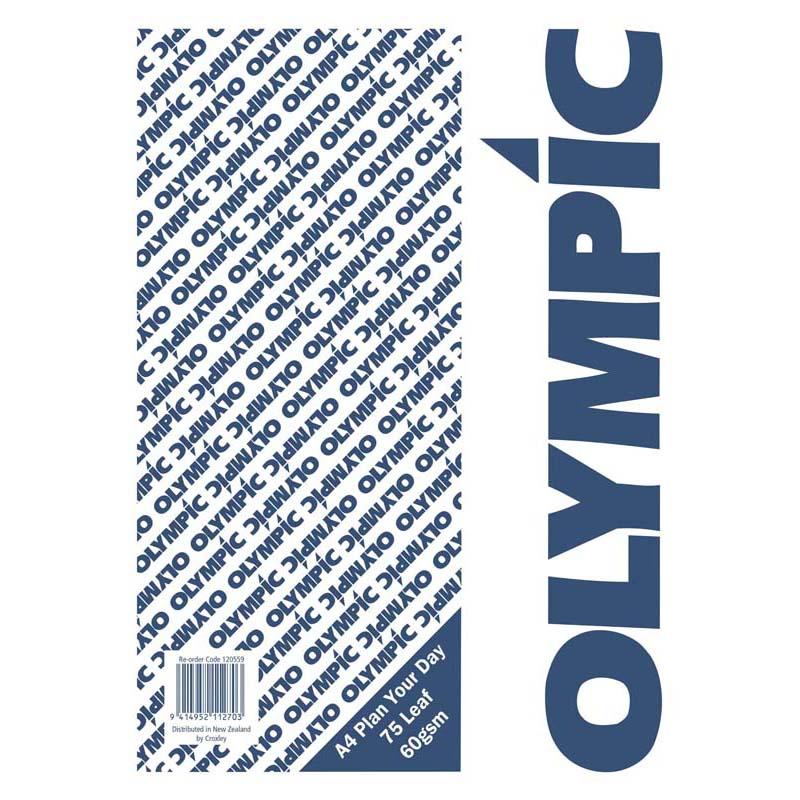 A4 planner pad with 75 high-quality 60gsm leaves, featuring a sleek blue and white design for effective daily organization.