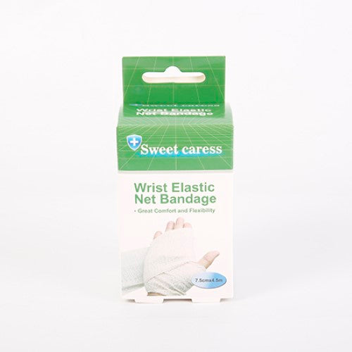 Breathable wrist elastic net bandage set, 12 packs for sprains, strains, and mobility support during activities.