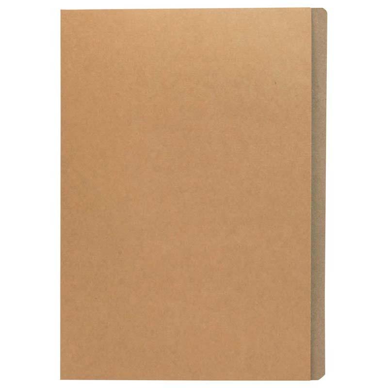 100 pack of A4 kraft file folders with short front panels for easy access and slits for paper fasteners, ideal for organization.