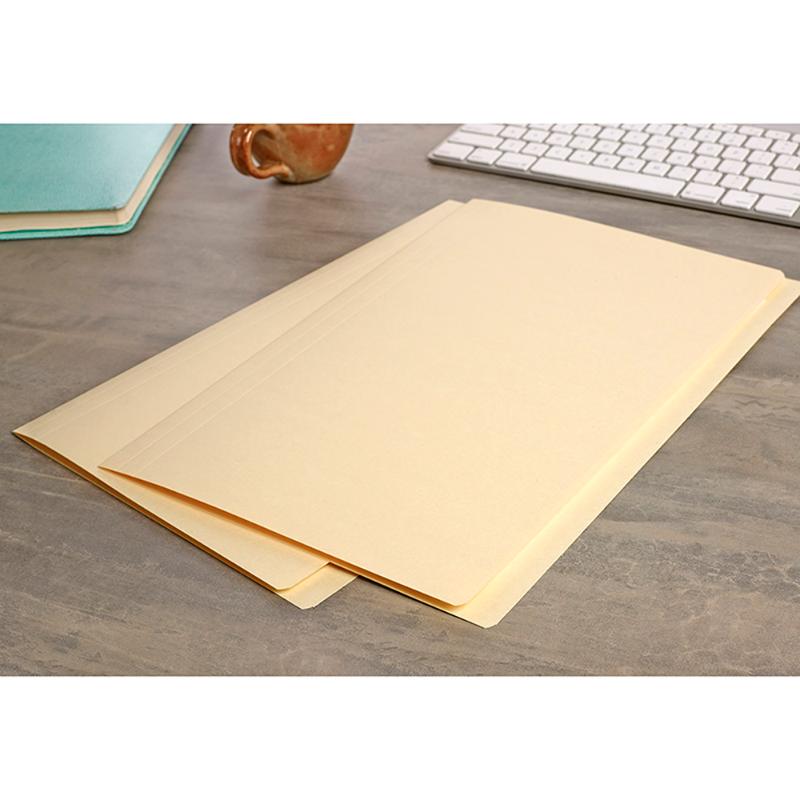 Avery Buff Heavy Duty Foolscap File Folders - pack of 100, durable manilla board for efficient document organization.