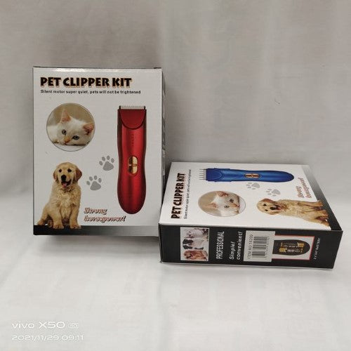 Assorted 6-piece pet clipper kit for precise grooming, suitable for all coat types and various pet sizes.