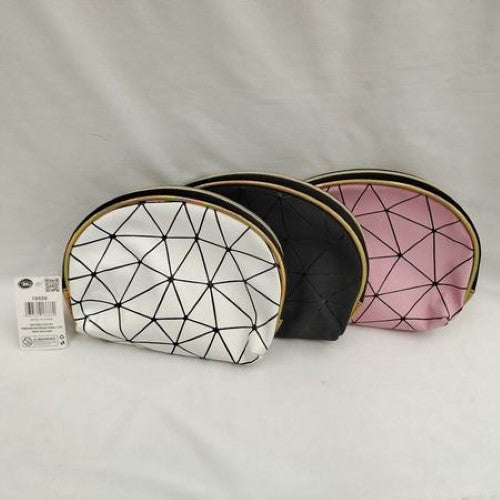A set of 12 assorted makeup bags, measuring 9cm x 22cm x 16cm, perfect for organizing beauty essentials stylishly.