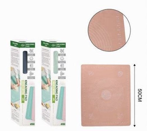 Set of 12 flexible, food-grade silicone kneading mats (40 x 50cm) for mess-free dough preparation and easy cleanup.