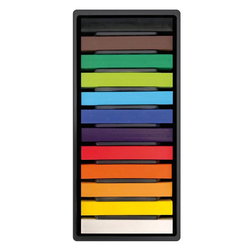 Milan Soft Pastels 12 pack featuring vibrant colors for artists, ideal for drawing, sketching, and blending on-the-go.