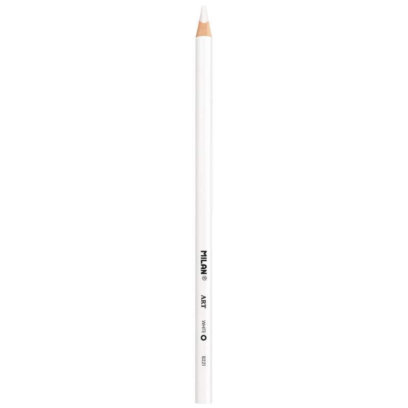 Milan White Drawing Pencils Pack with three high-quality pencils and an eraser, ideal for all skill levels.