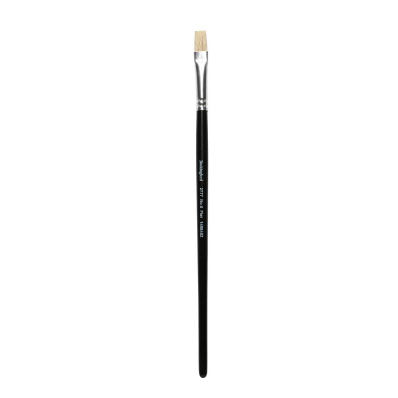 Bockingford Paint Brush 2777 Flat Size 8 with 9mm hog hair bristles, perfect for versatile painting techniques and mediums.