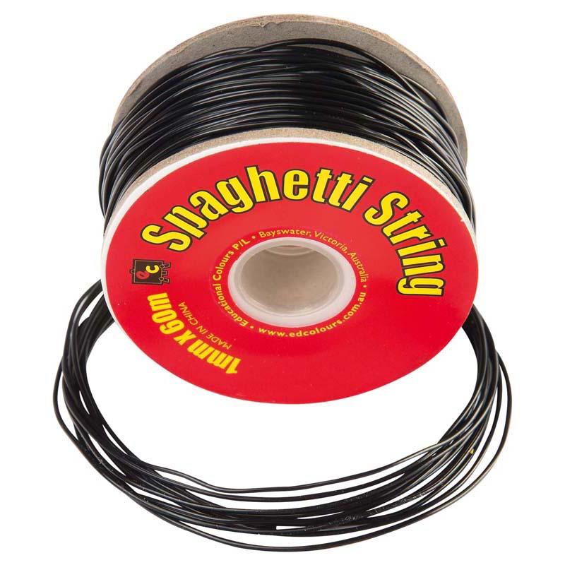 EC String PVC Spaghetti 60m Black